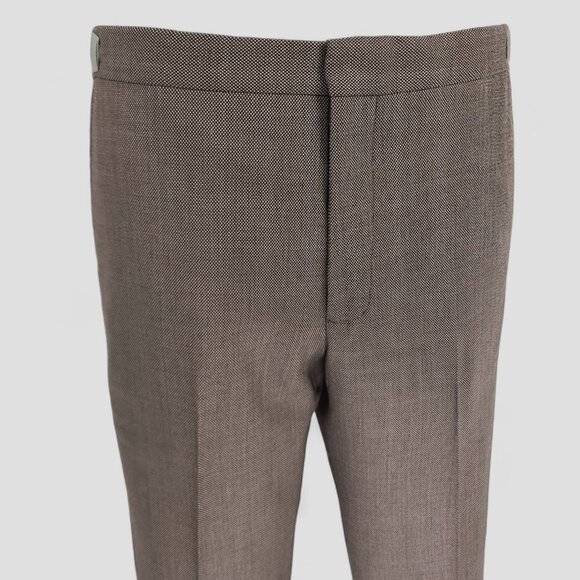 J. Crew Buckled Belt-less Wool Birdseye Dress Pants W32xL31 - Picture 3 of 10